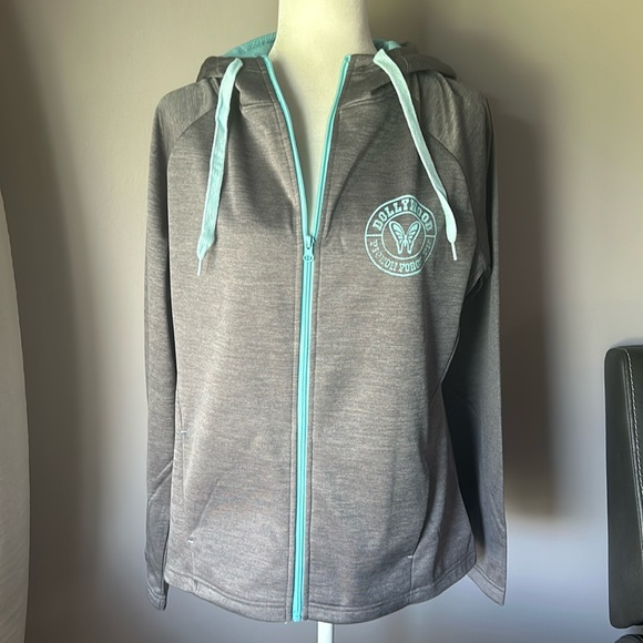 Tops Dollywood Womens Merch Bluegrey Full Zip Hoodie Poshmark